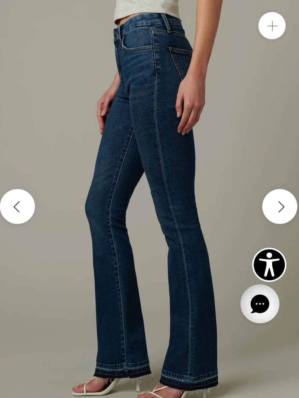 Joe’s Hi Honey High Rise Curvy Bootcut / Flawless / Raw Frayed Hem / Size 26
